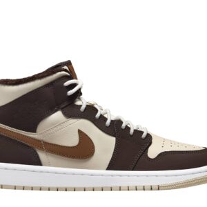 Air Jordan 1 Mid SE Cream Women's Dark Chocolate