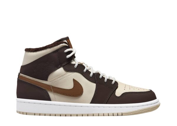 Air Jordan 1 Mid SE Cream Women's Dark Chocolate