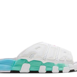 Nike Uptempo Slides White Aqua